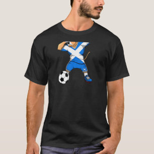 Dabbing Pitbull Dog Scotland Soccer Jersey Footbal T-Shirt