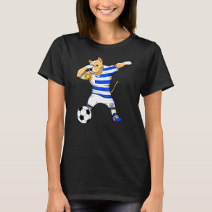 Dabbing Pitbull Dog Uruguay Soccer Fans Jersey Foo T-Shirt