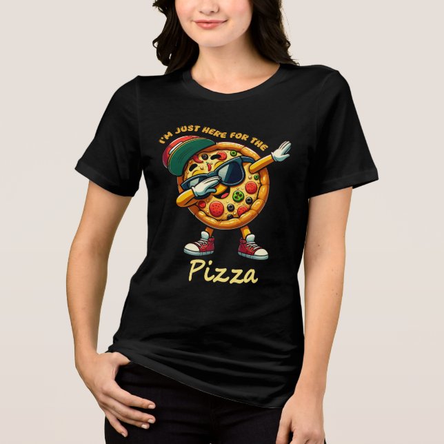 Dabbing Pizza Design Tri-Blend Shirt (Front)