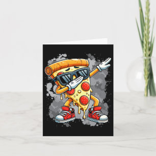 Dabbing Pizza Slice Dance Pizza Toddler Boy Dancin Card