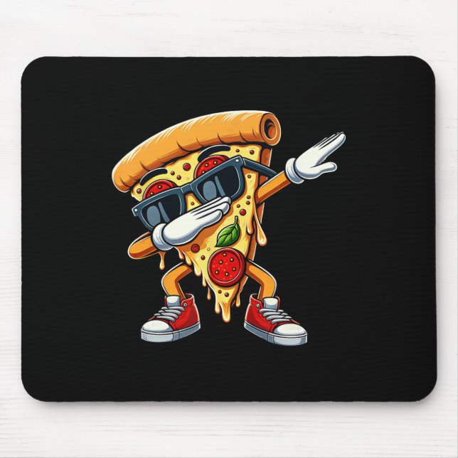Dabbing Pizza Slice Dance Pizza Toddler Boy Dancin Mouse Pad (Front)
