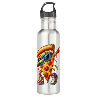 Dabbing Pizza Slice Fun Graphic Tee for Food Lover 710 Ml Water Bottle