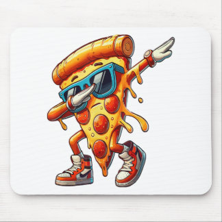 Dabbing Pizza Slice Fun Graphic Tee for Food Lover Mouse Pad
