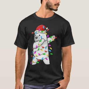 Dabbing Polar Bear For Boys Girls Christmas Tree T-Shirt