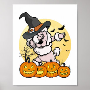 Dabbing Poodle Halloween Poster