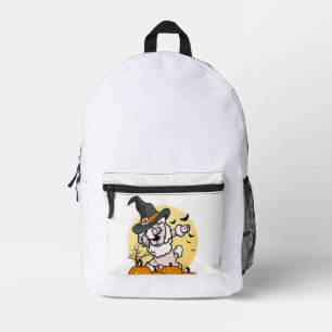 Dabbing Poodle Halloween Printed Backpack