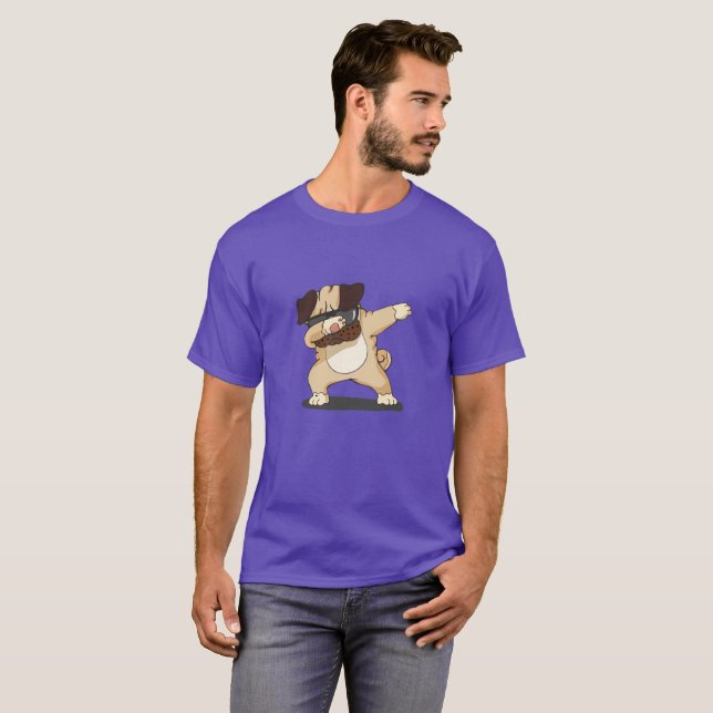 Dabbing Pug Funny Shirt (Front Full)