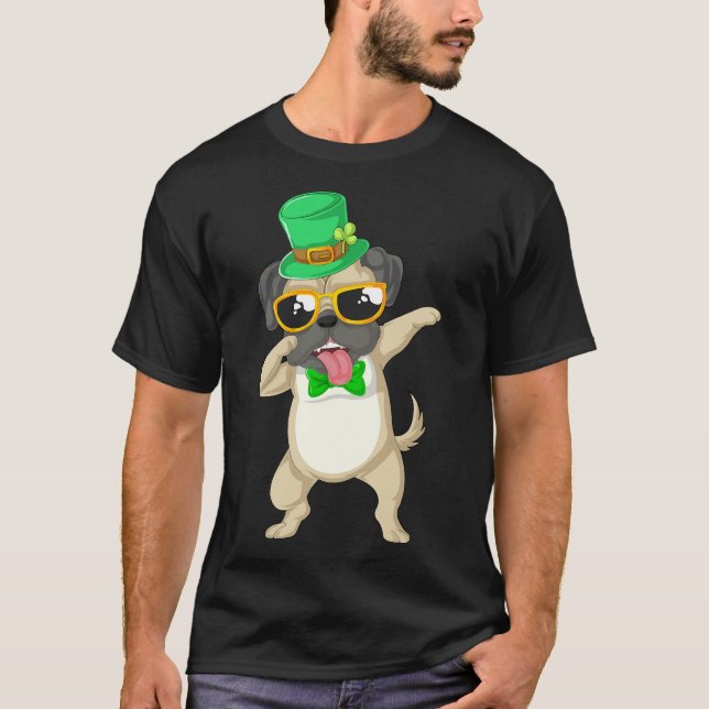 dabbing pug st patricks day 331 T-Shirt (Front)