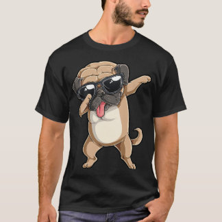 Dabbing Pug T Boys Girls Dab Dance Dog Puppy Lover T-Shirt