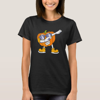 Dabbing Pumpkin Head   Halloween T-Shirt