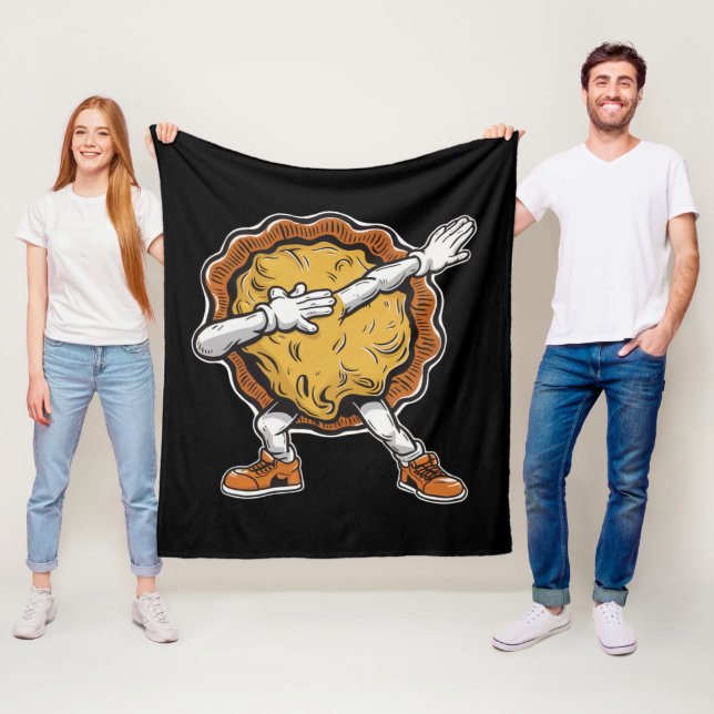 Dabbing Pumpkin Pie Thanksgiving Day  Fleece Blanket (In Situ)