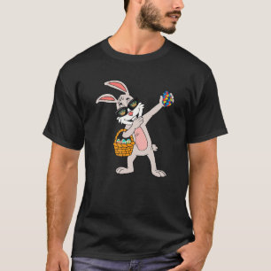 Dabbing Rabbit Bunny Easter Day Eggs For Autism Aw T-Shirt