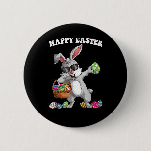 Dabbing Rabbit Easter Day Eggs Dab Boys Girls Kid 6 Cm Round Badge