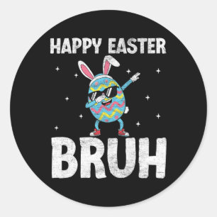 Dabbing Rabbit Easter Day Eggs Dab Boys Girls Kid Classic Round Sticker