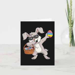 Dabbing Rabbit Easter Day Eggs Fun Toddler Boys Gi Card