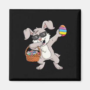 Dabbing Rabbit Easter Day Eggs Fun Toddler Boys Gi Magnet