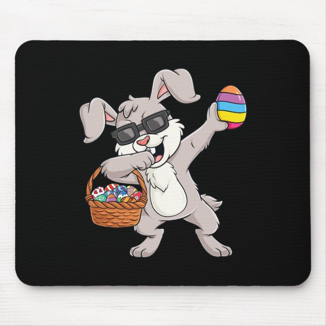 Dabbing Rabbit Easter Day Eggs Fun Toddler Boys Gi Mouse Pad (Front)