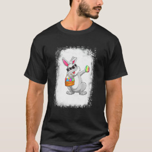 Dabbing Rabbit Easter Day Eggs Hunting Basket Dab  T-Shirt