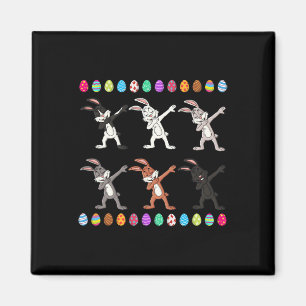 Dabbing Rabbits Easter Day Eggs Dab Boys Girls Kid Magnet