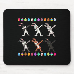 Dabbing Rabbits Easter Day Eggs Dab Boys Girls Kid Mouse Pad