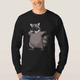Dabbing Racoon Wearing Sunglasses Dab Dance Girls T-Shirt