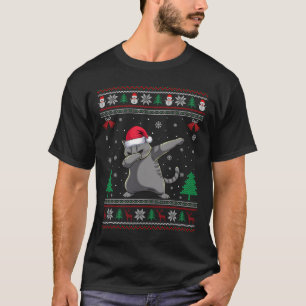 Dabbing Ragdoll Cat Santa Hat Boys Girls Kids Chri T-Shirt