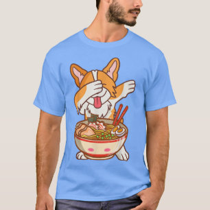 Dabbing Ramen Anime  Funny Noodles Kawaii Dog Japa T-Shirt