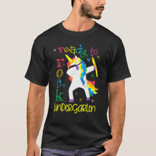 Dabbing Ready To Rock Kindergarten Unicorn 1st Day T-Shirt