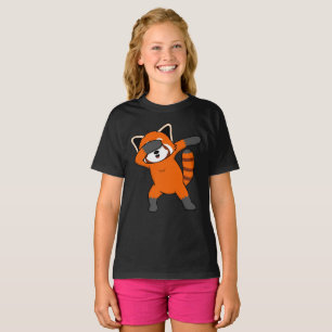 Dabbing Red Panda Cute Pet Animal Pandas Lover Gra T-Shirt