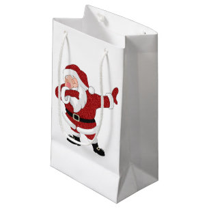 Dabbing Red Santa Claus Fun Holiday XMAS Humour Small Gift Bag