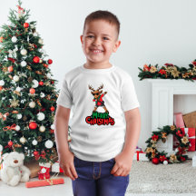  Dabbing Reindeer Christmas Kids T-Shirt 