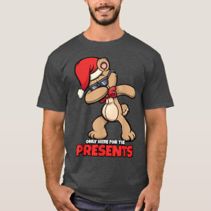 Dabbing Reindeer Santa Christmas Boys Girls Men T-Shirt