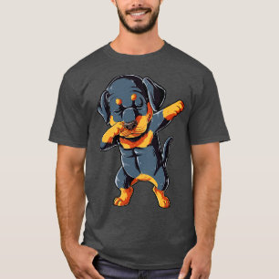 Dabbing Rottweiler for Men Women Boys Girls Kids D T-Shirt