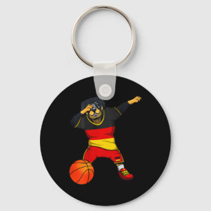 Dabbing Rottweiler Germany Jersey German Sketll Lo Key Ring