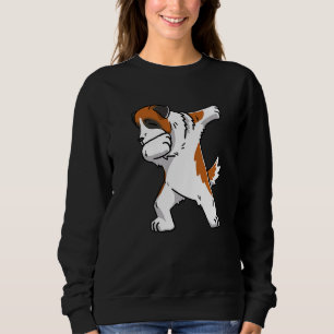 Dabbing Saint Bernard Dog Dab Dance Sweatshirt