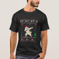 Dabbing Samoyed Dog Santa Hat Boys Girls Kids Chri