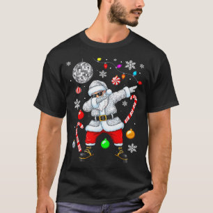 Dabbing Santa Christmas Disco Retro 70s 80s Vibes  T-Shirt