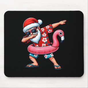 Dabbing Santa Christmas In July Hawaiian Xmas Dab Mouse Pad
