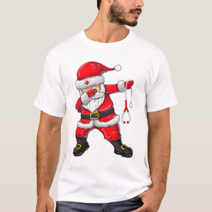 Dabbing Santa Christmas Scrub T-Shirt