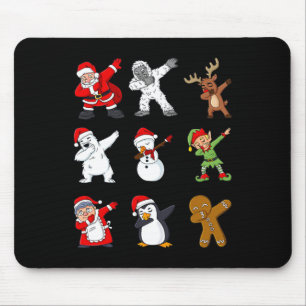 Dabbing Santa Claus And Friends Christmas Boys Gir Mouse Pad