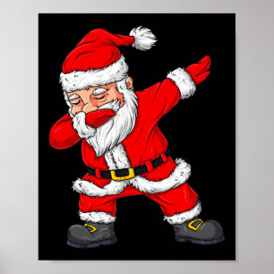 Dabbing Santa Claus Christmas Boys Girls Kids Dab  Poster