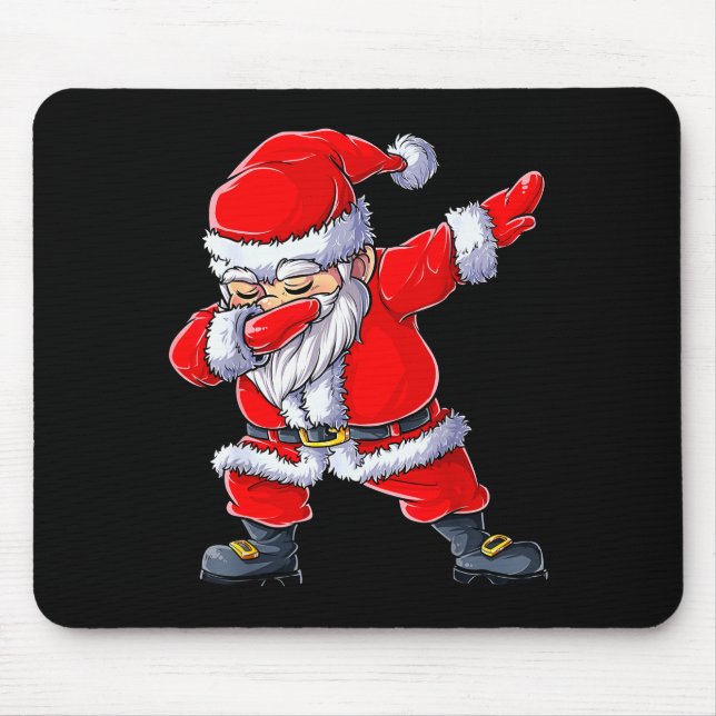 Dabbing Santa Claus Christmas Boys Men Funny Xmas  Mouse Pad (Front)