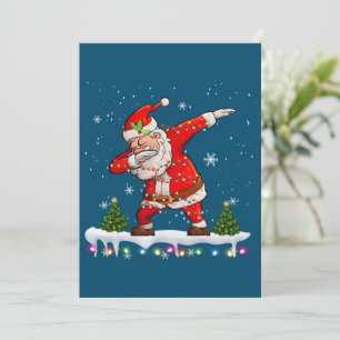 Dabbing Santa Claus Christmas Boys Men Funny Xmas Thank You Card