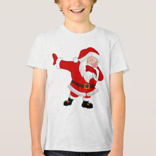 Dabbing Santa Claus Christmas Holiday Dab Tri-Blend Shirt