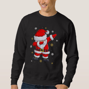 Dabbing Santa Claus Christmas Kids Boys Girls Xmas Sweatshirt