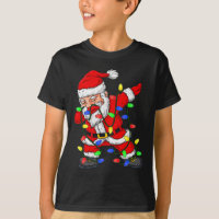 Dabbing Santa Claus Christmas Tree Lights Boys Kid