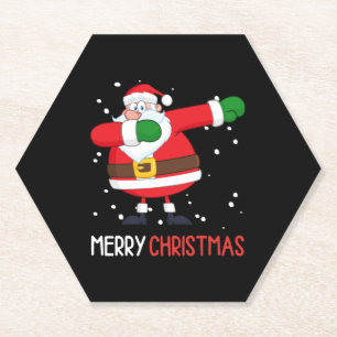 Dabbing Santa Claus Dab Dap Christmas Paper Coaster