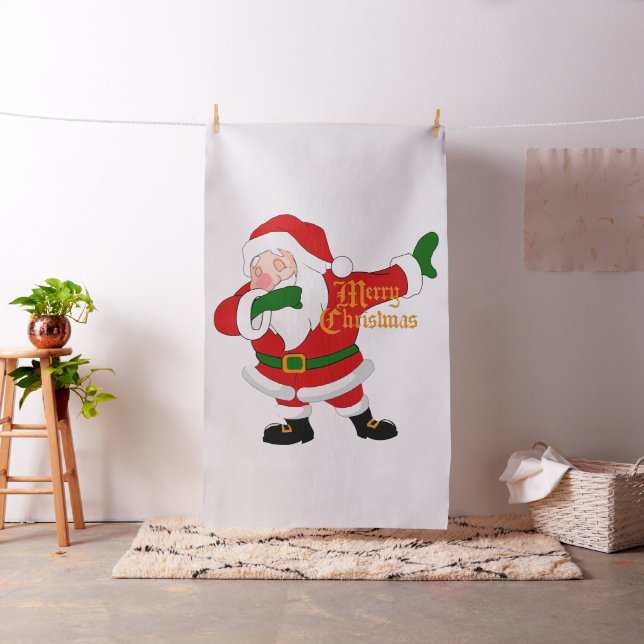 dabbing santa claus fabric (In Situ)