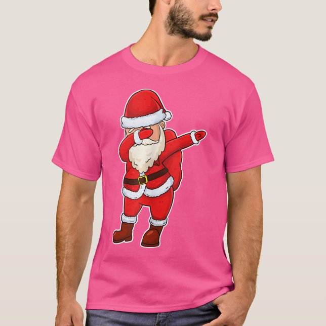Dabbing Santa Claus Funny Christmas Dab Gift Hip H T-Shirt (Front)