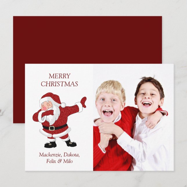 Dabbing Santa Claus Funny Holiday Dab XMas Humor Card (Front/Back)